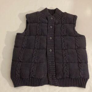 Janie and Jack navy blue Knit Vest